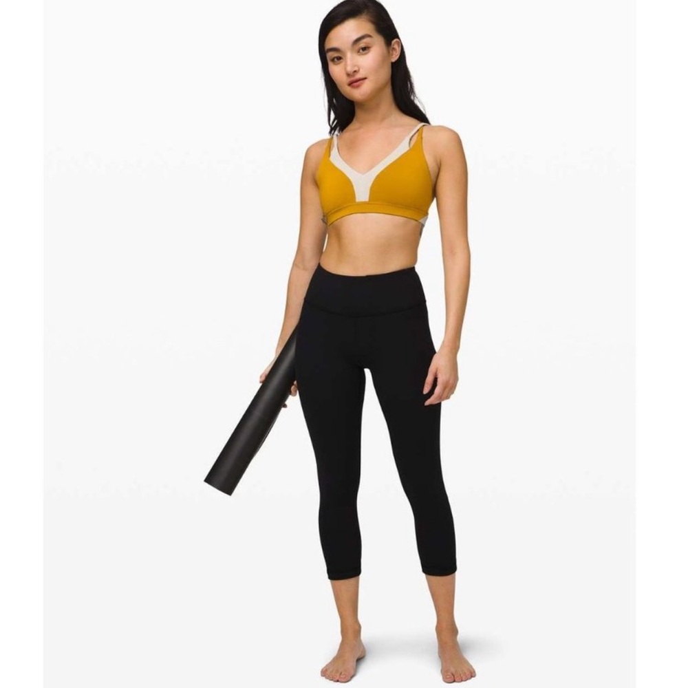 Lululemon Gold/Ivory New Ambition Sports Bra